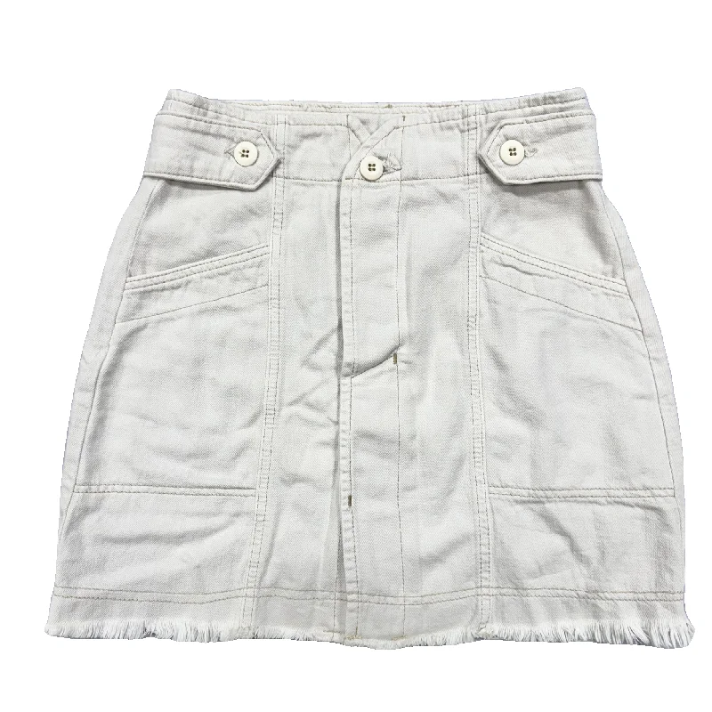 women's adventure-ready evening skirtsSkirt Mini & Short By Free People In Cream Denim, Size: 6