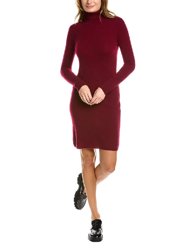 women's designer dressessofiacashmere Cashmere Turtleneck Midi Dress