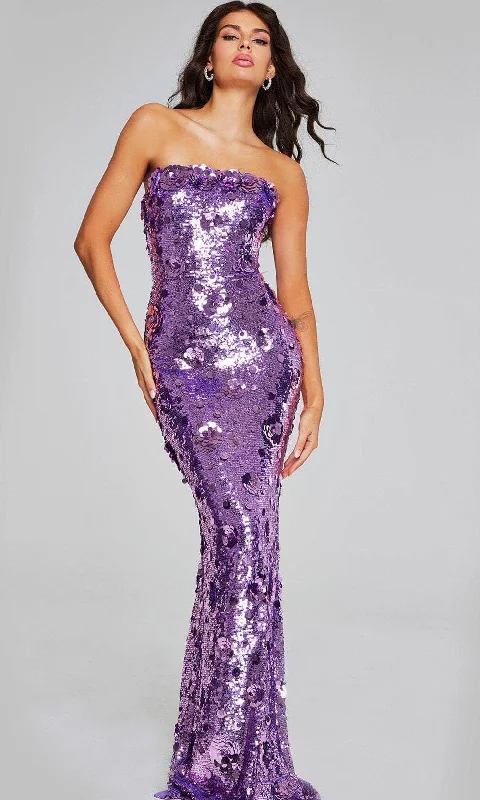 women's glam dressesJovani 42154 - Strapless Sequin Evening Gown