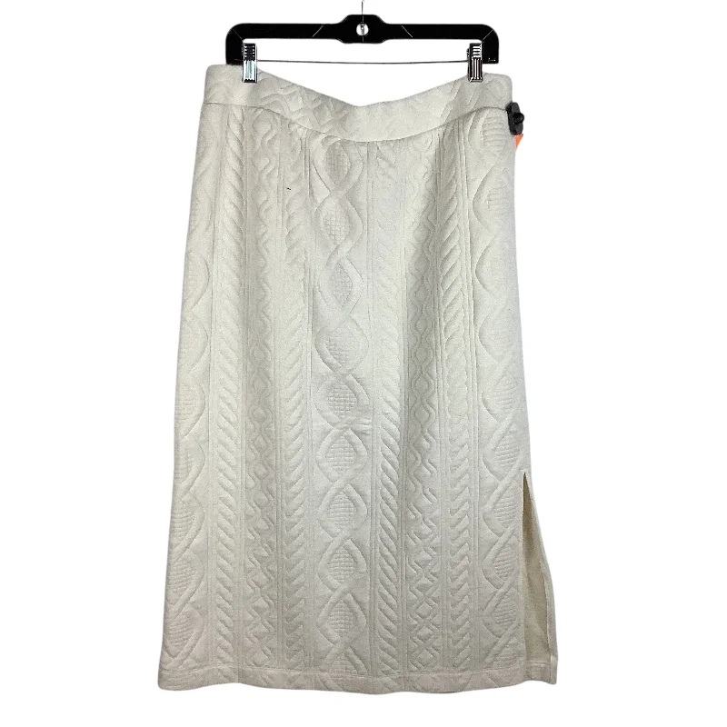 women's polyester tiered skirts for partiesSkirt Midi By Lou And Grey In Cream, Size: Xl