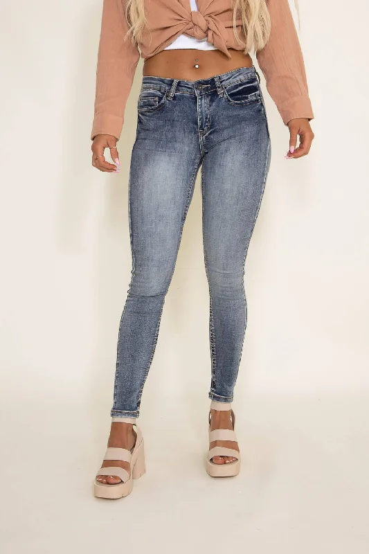 women's denim jeans with raw hemsTrue Luck Ramsey Skinny Jeans for Women | TL20150017