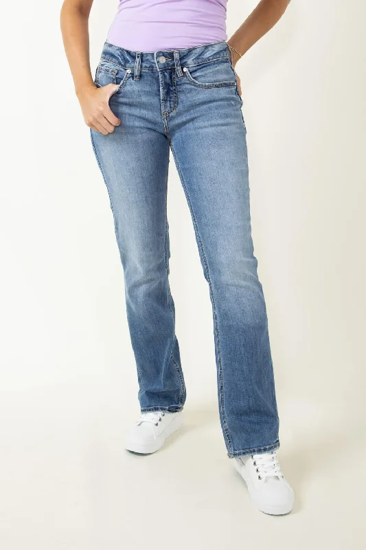 women's denim jeans for pear-shaped bodiesSilver Jeans Suki Luxe Stretch Slim Bootcut Jeans for Women | L93616CVS253