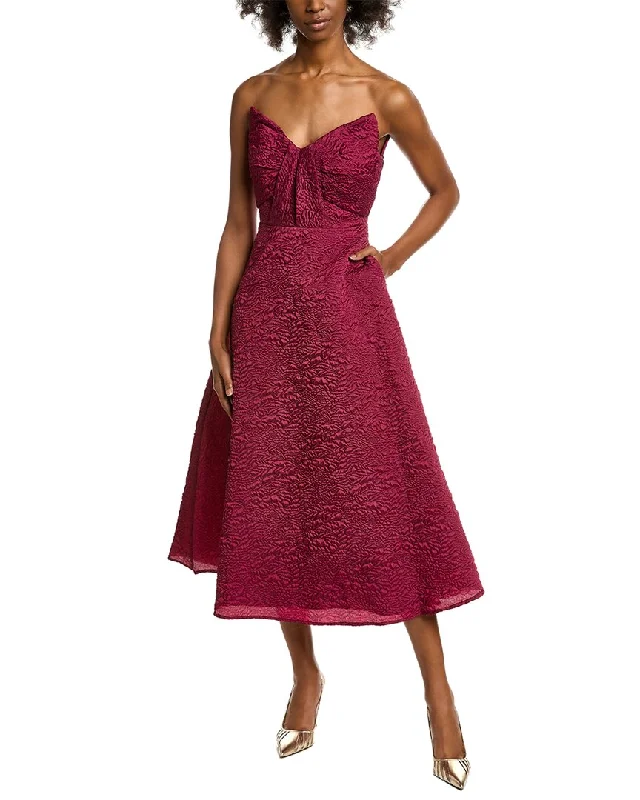 women's silk dressesTheia Ellie Midi Gown