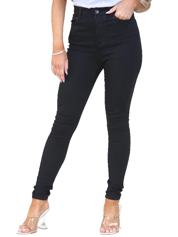 women's denim jeans with distressed thighsEnzo | Womens Skinny Stretch Jeans