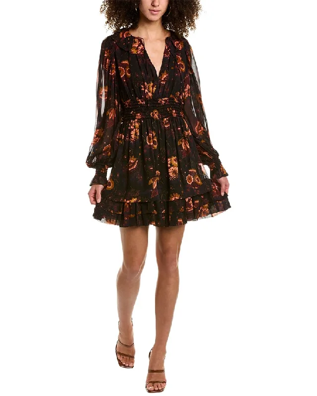 women's floral dressesUlla Johnson Adara Silk Mini Dress