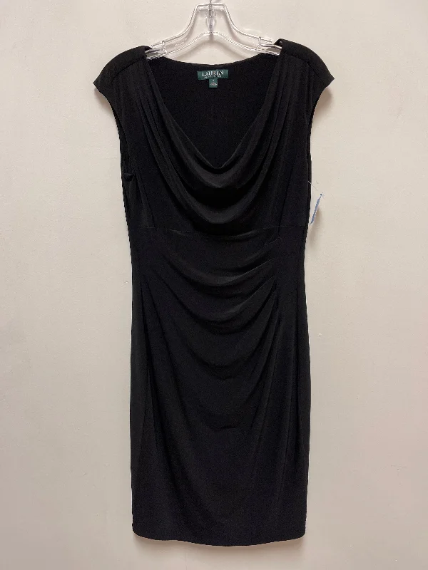 women's unique dressesDress Casual Midi By Lauren By Ralph Lauren In Black, Size: L