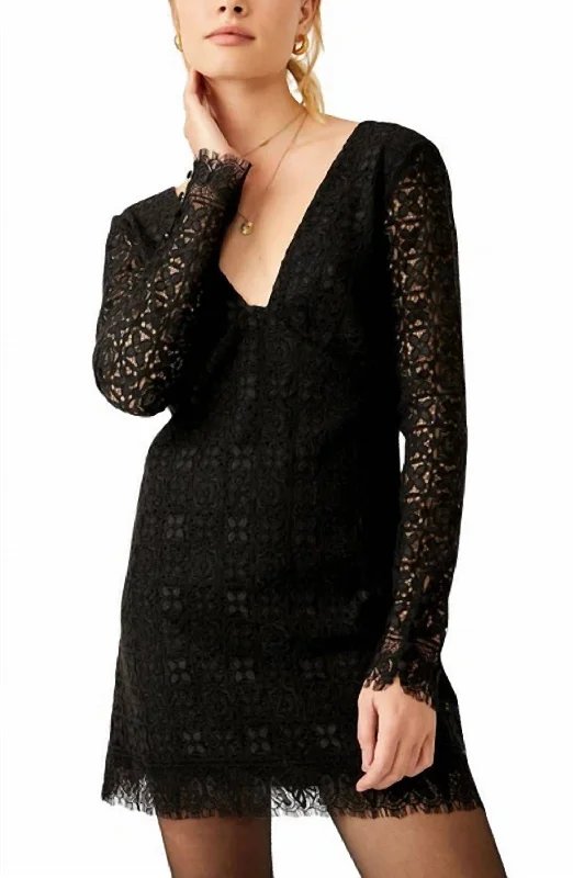 women's velvet dressesHoney Honey Mini Dress In Black