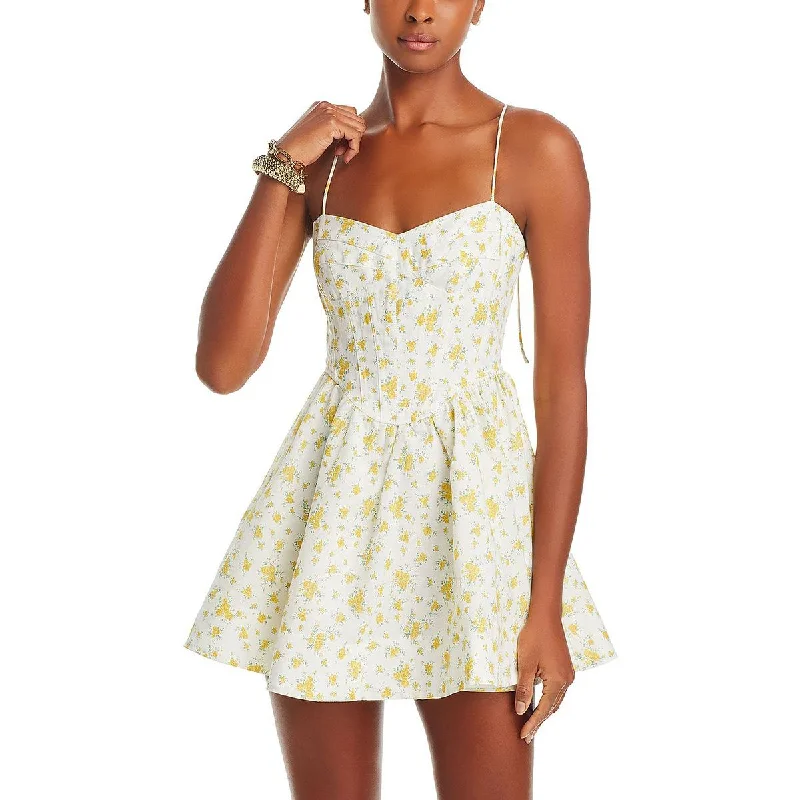 women's stylish dressesWomens Floral Print Mini Mini Dress