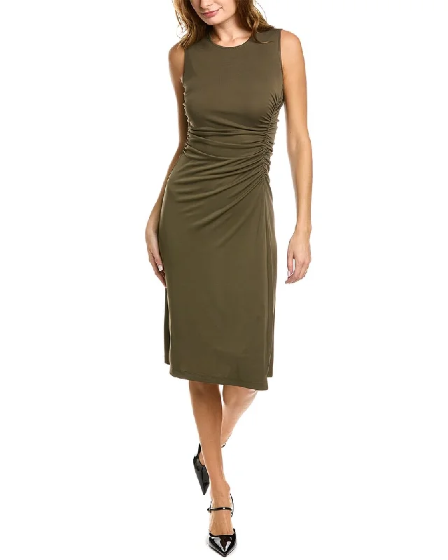 women's stylish dressesElie Tahari Ruched Midi Dress