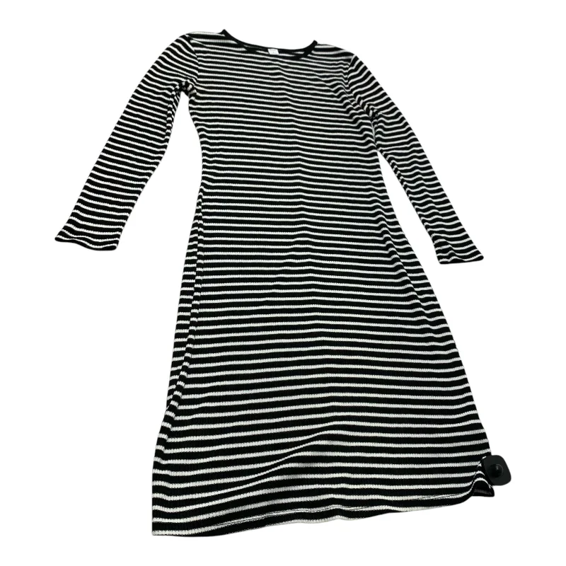 women's long-sleeved dressesDress Casual Midi By Old Navy In Black & White, Size: S