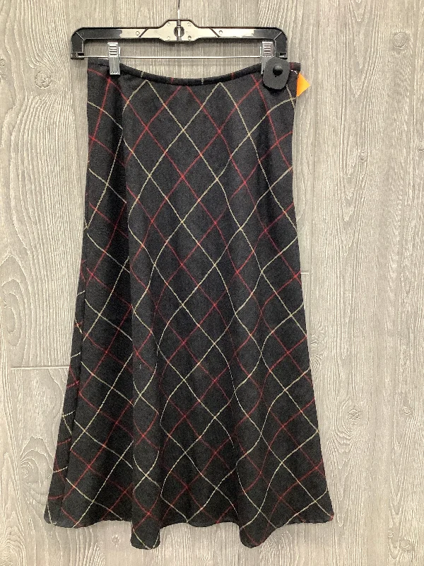 women's floral pleated skirtsSkirt Midi By Liz Claiborne In Grey & Red, Size: 10p