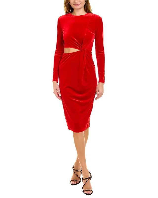 women's high-low dressesArea Stars Velvet Midi Dress