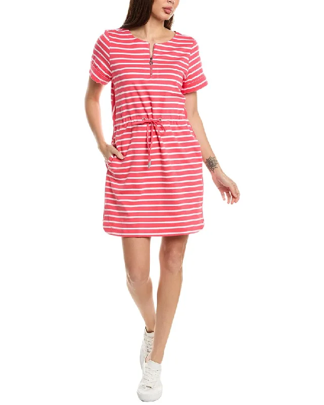 women's curve-hugging dressesTommy Bahama Jovanna Stripe Zip Front Mini Dress