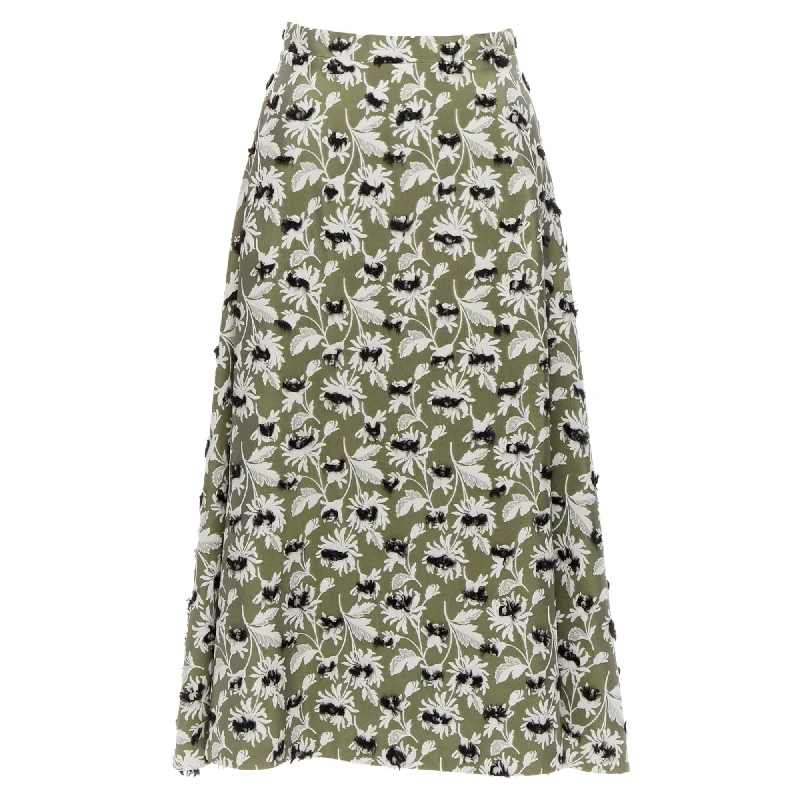 women's chiffon maxi skirtsBalenciaga embellishment floral midi skirt