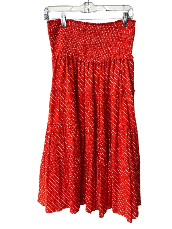 women's chiffon skirtsSkirt Maxi By Lauren By Ralph Lauren In Orange, Size: M