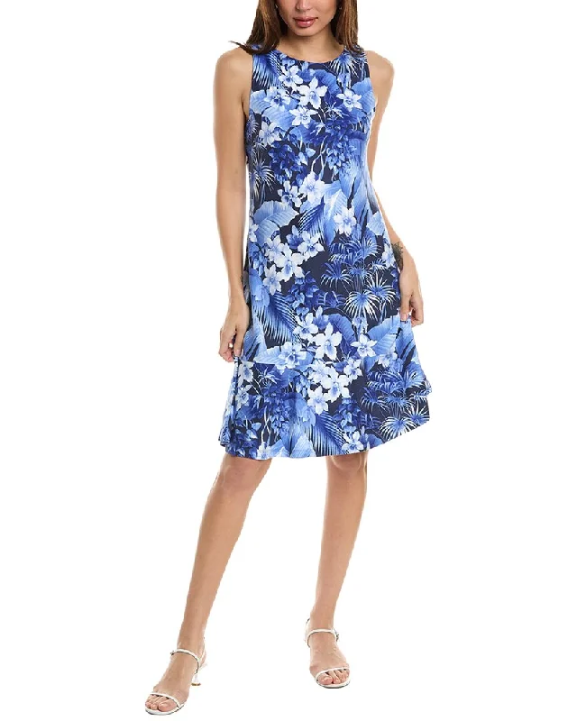 women's apple-shaped body dressesTommy Bahama Darcy Flora Riviera Flounce Mini Dress