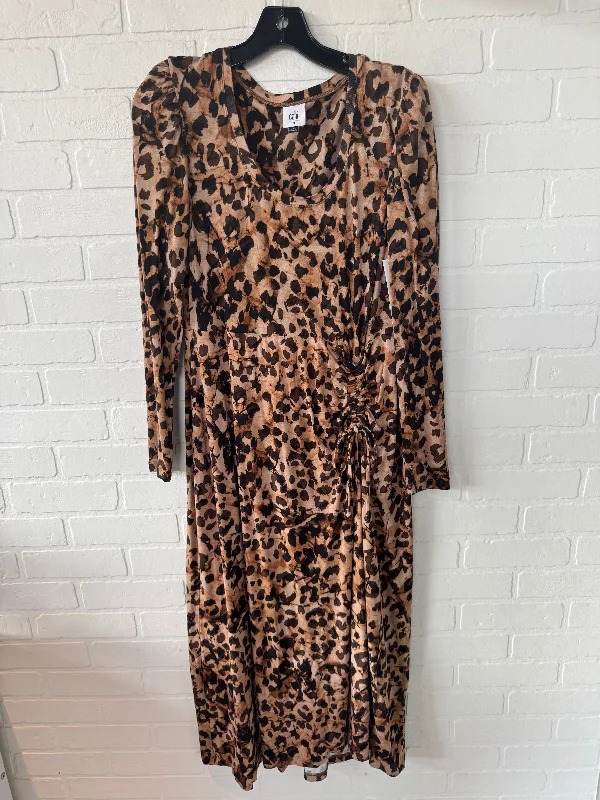 women's sustainable dressesDress Casual Midi By Cabi In Animal Print, Size: M