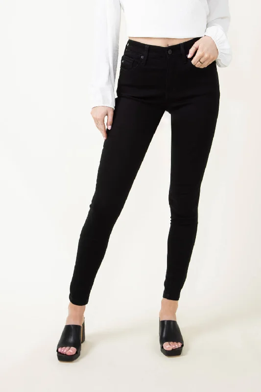 women's denim jeans with elastaneKanCan Misa High Rise Super Skinny Jeans for Women in Black | KC11253BK