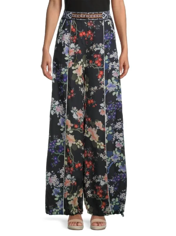 women's cotton pantsBlossom Palazzo Pants In Floral