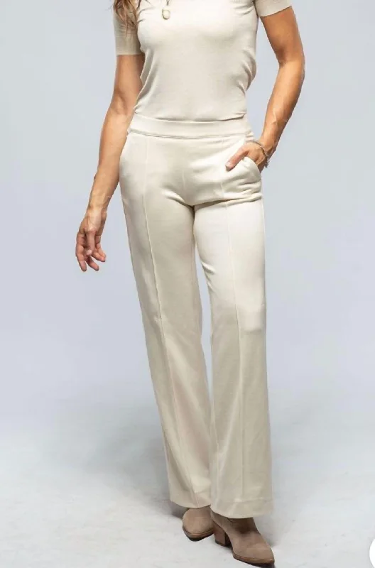 women's embroidered pantsChiara Knit Trouser In Vintage White