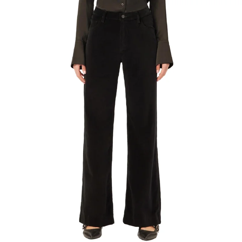 women's cashmere pantsDenim Hepburn Velvet Wide Leg Pant In Voodoo