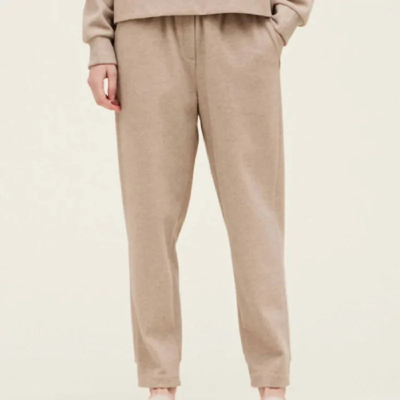 women's running pantsFelt Pants In Beige