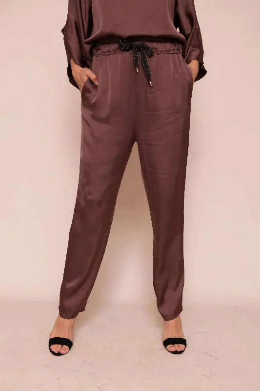 women's reversible pantsGalina Silky Pant In Mocha