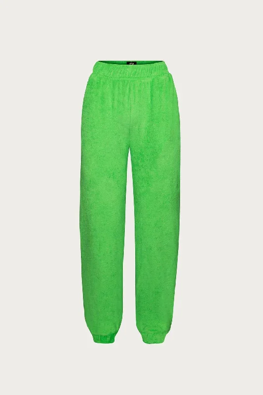 women's bell-bottom pantsHamili Terry Jogger In Bright Green