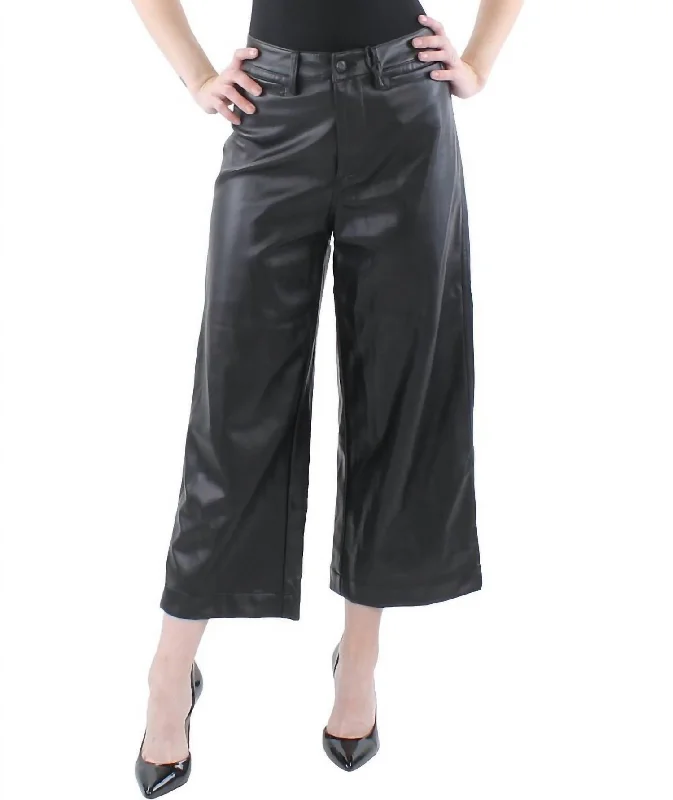 women's hot pantsHigh Rise Clean Wide Vegan Pant In Black