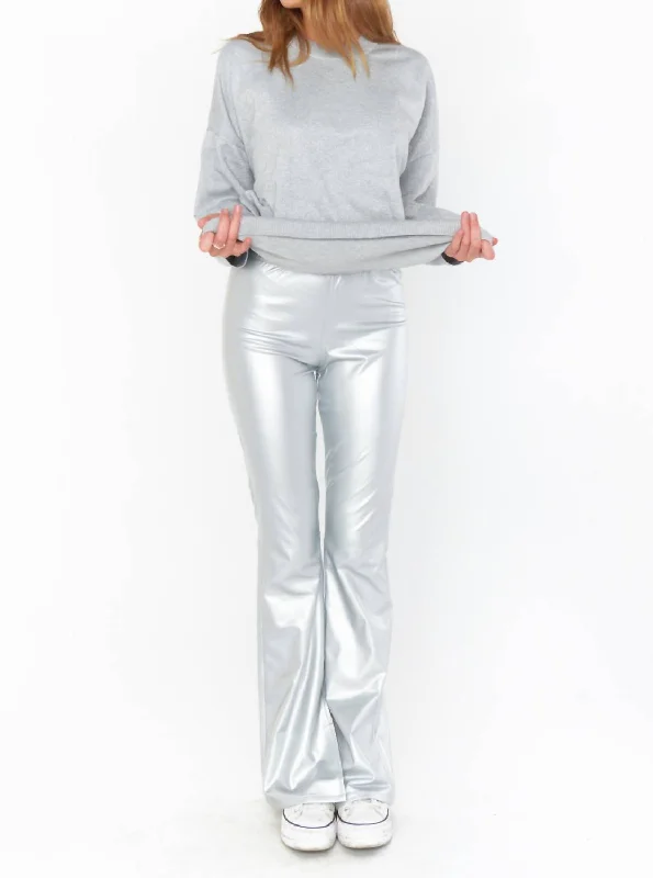 women's leggingsNashville Pull On Flare Pant In Silver