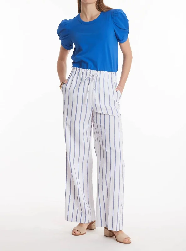 women's polyester pantsPalmer Rail Stripe Pant In Multi