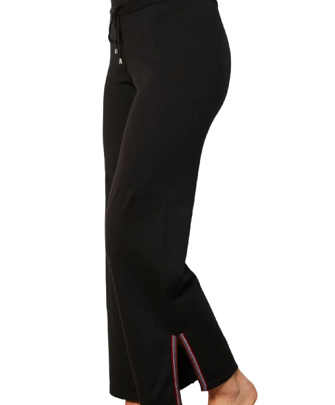 women's silk pantsPant In Black/multi