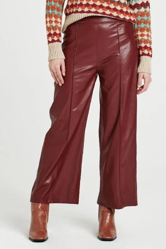 women's cycling pantsSale Sparkle Wide Leg Cropped Pant In Vino