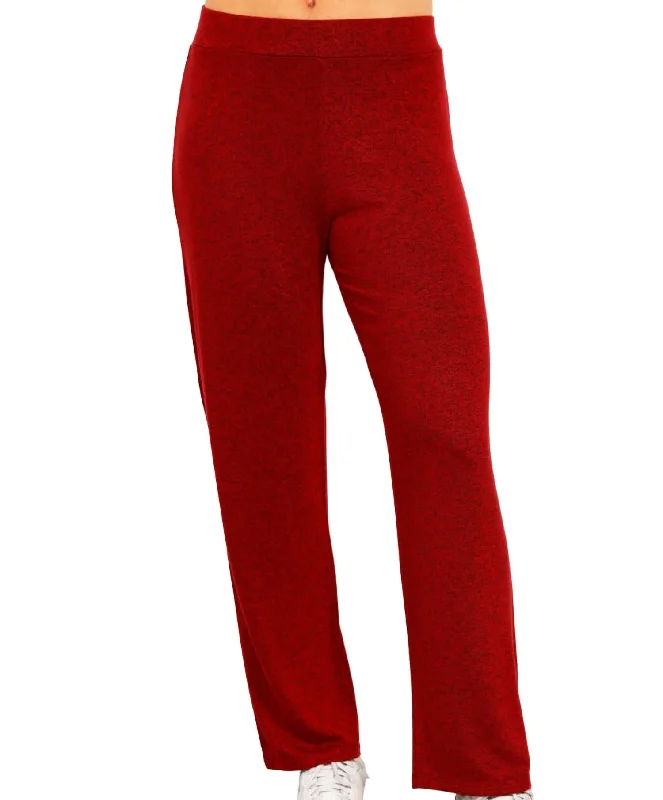 women's straight-leg pantsSolid Lounge Pant In Wine