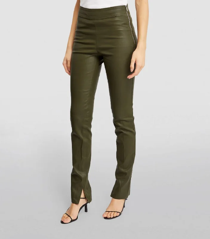 women's maternity pantsSplit Leather Pant In Sage