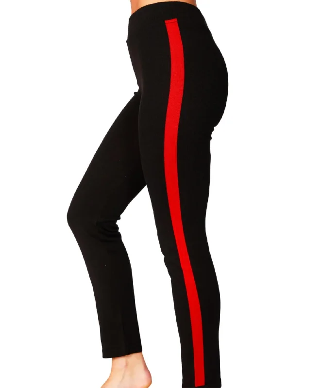 women's lace-up pantsTrack Pant In Blackred