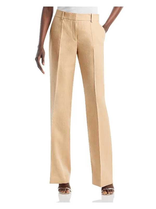 women's polyester pantsWomens High Rise Pleated Wide Leg Pants