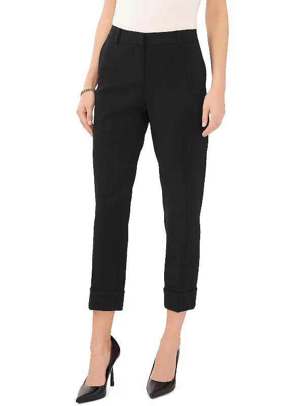 women's designer pantsWomens Tailored Cuffed Ankle Pants