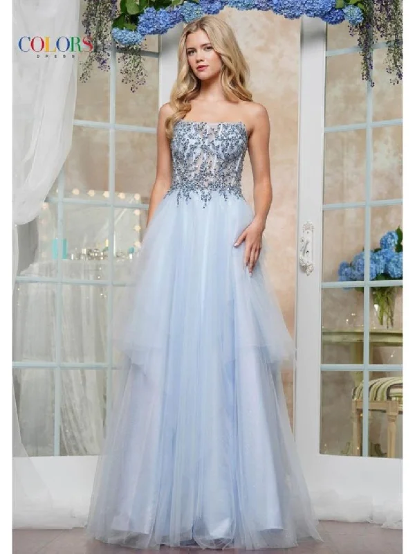 women's formal dressesColors 3475 Long Beaded Formal Prom Dress