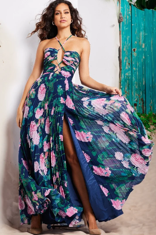 women's bespoke dressesJovani 38638 Prom Long Floral Formal Dress