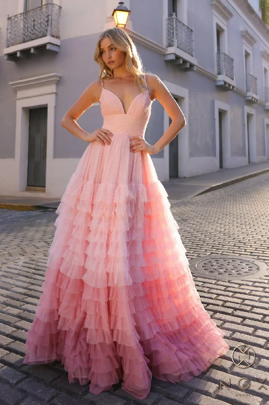 women's bespoke dressesNox Anabel C1420 Long Prom Ombre Dress