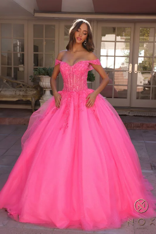 women's prom dressesNox Anabel H1349 Prom Beaded Formal Long Ball Gown